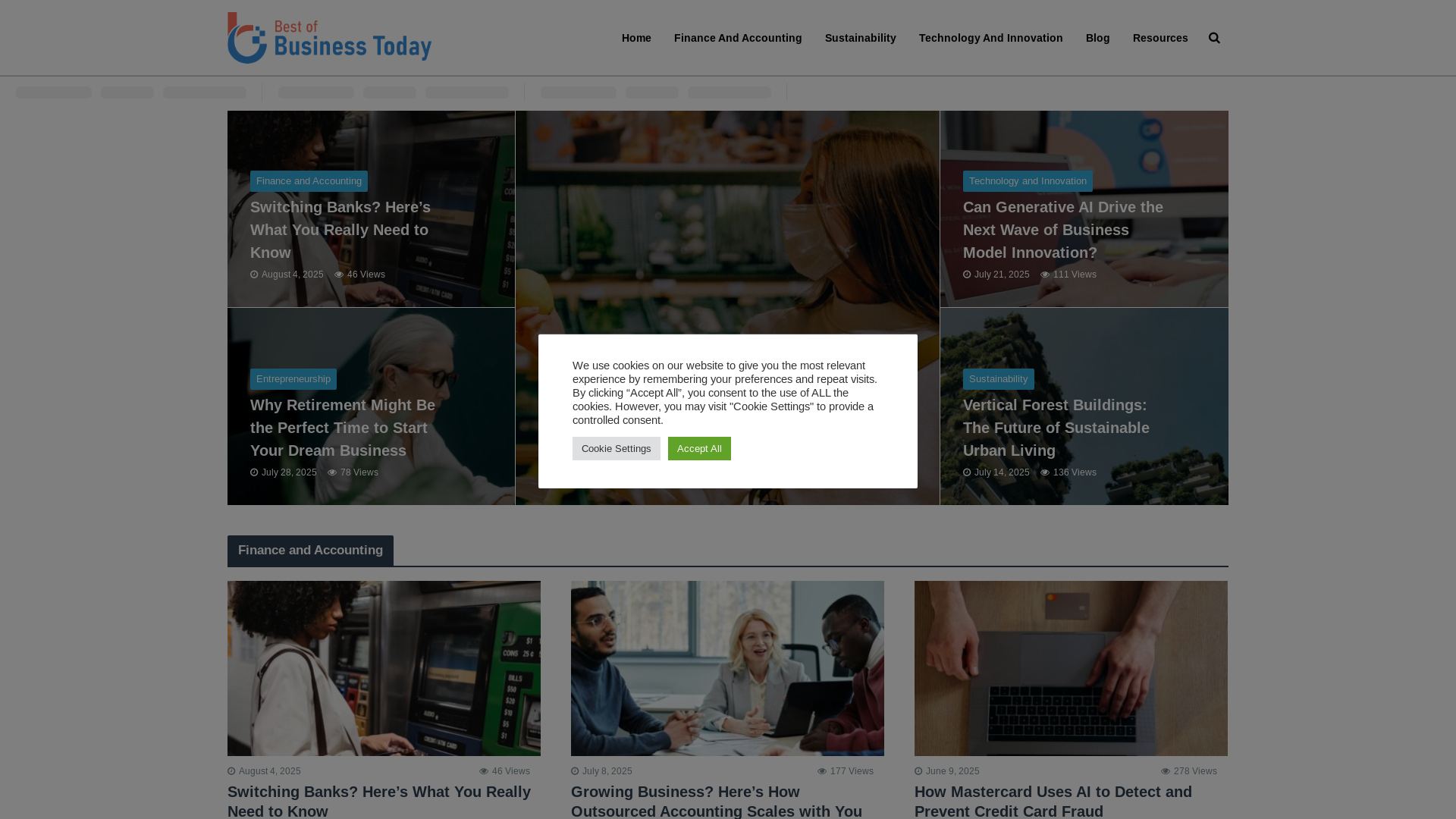 website screenshot of https://bestofbusinesstoday.com/