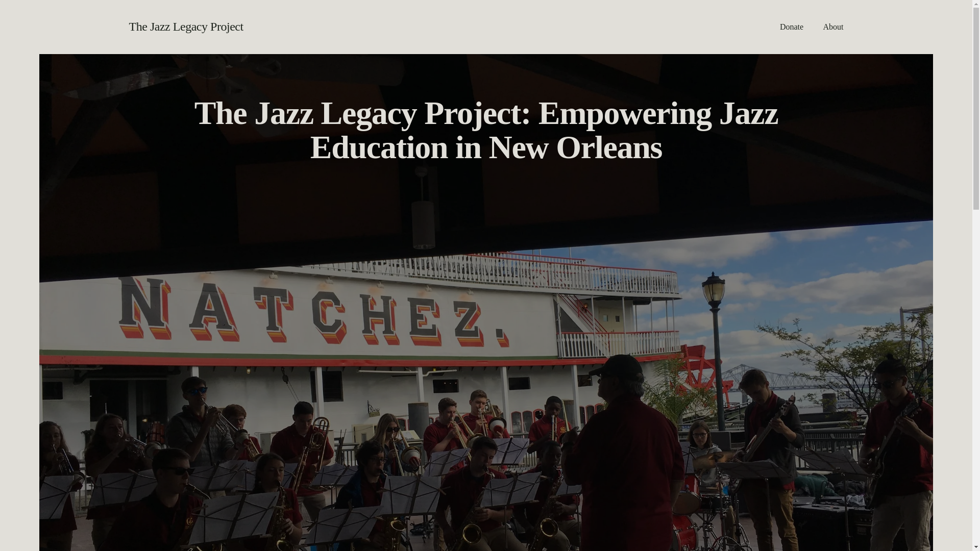 website screenshot of https://thejazzlegacyproject.org/