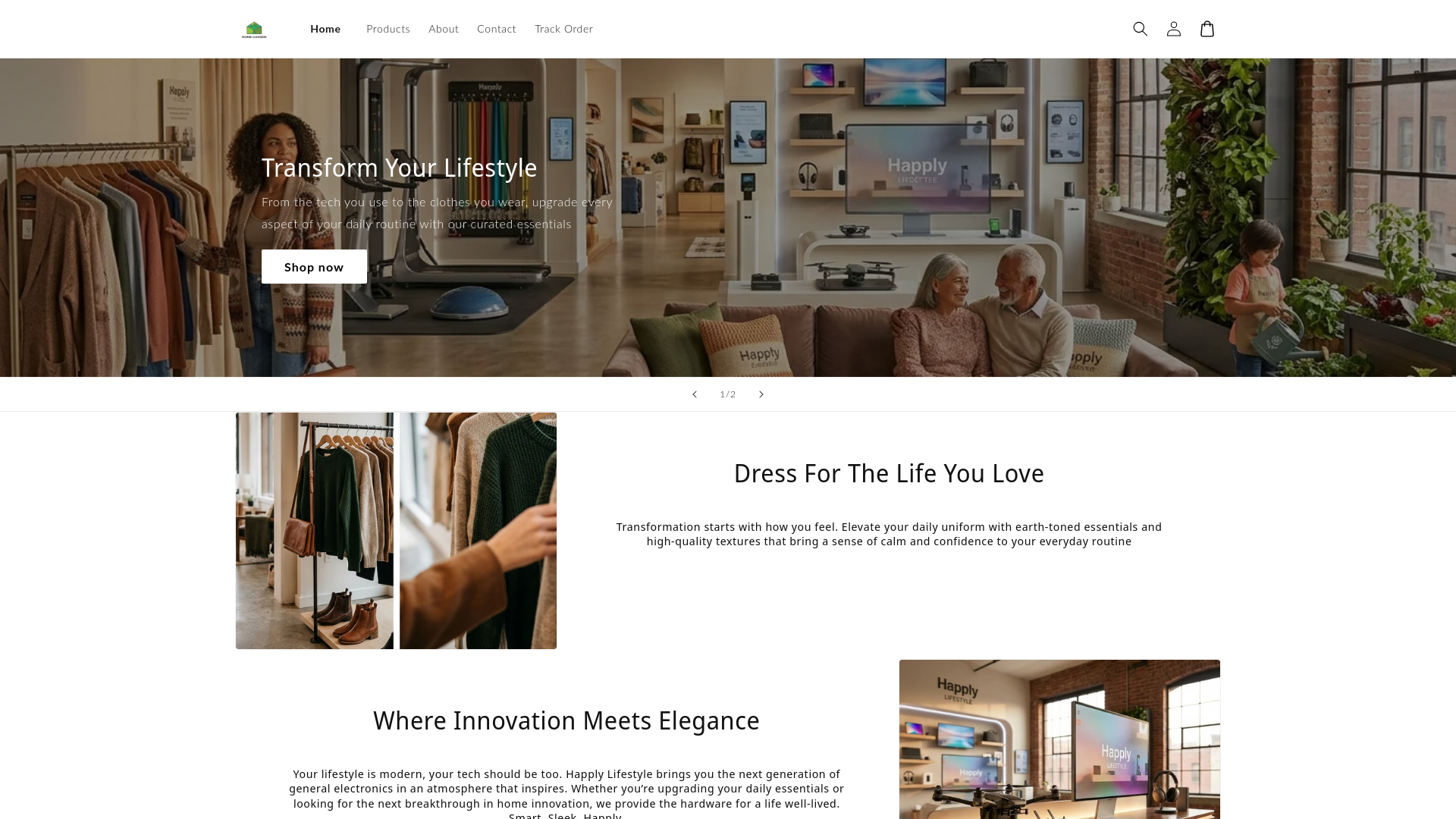 website screenshot of https://happy-lifestyle.store/