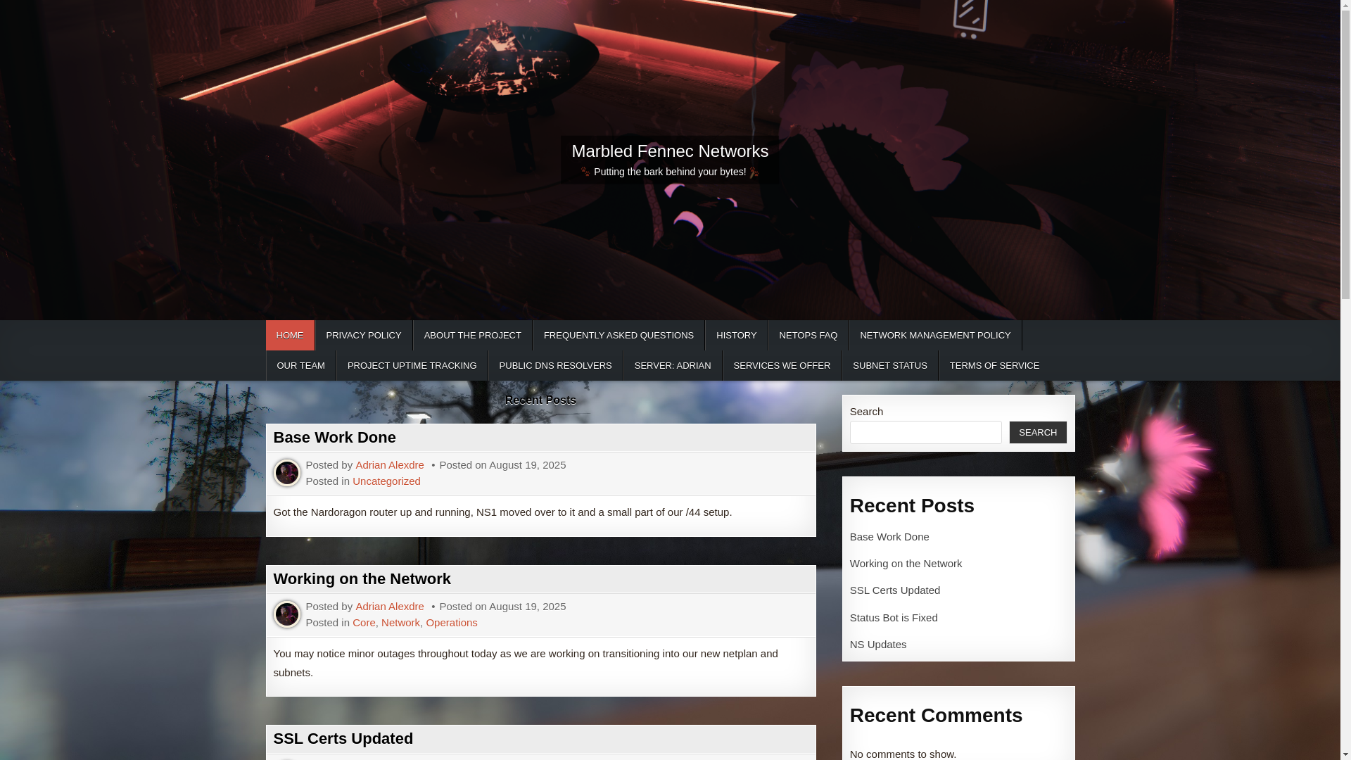 website screenshot of https://marbledfennec.net/