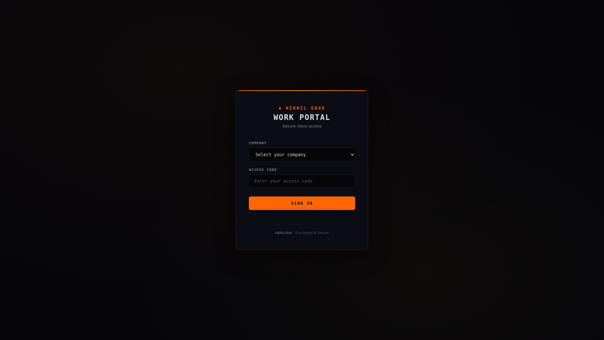 website screenshot of https://nikhil-chat-work.pages.dev/
