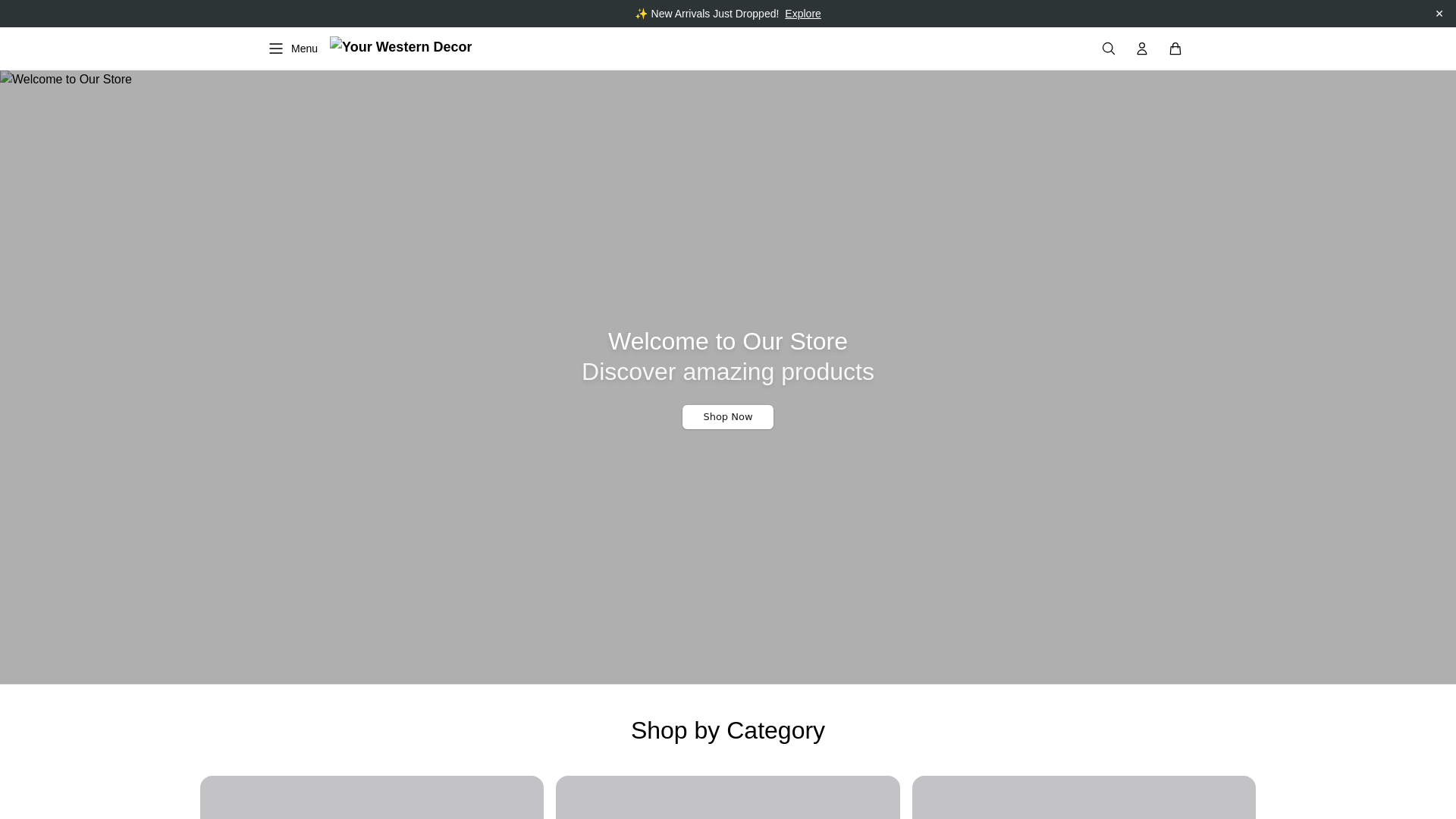 website screenshot of https://yourwesterndecoratingstudio.shop/