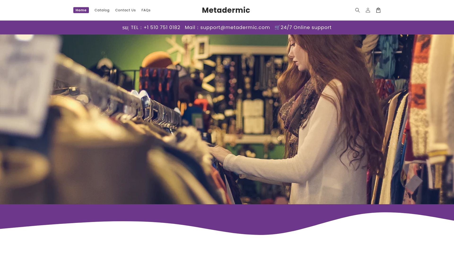 website screenshot of https://metadermic.com/