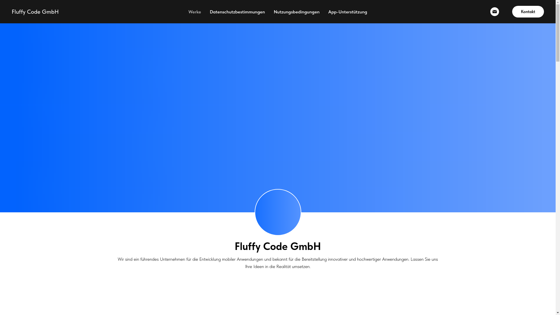 website screenshot of https://fluffycode.digital/