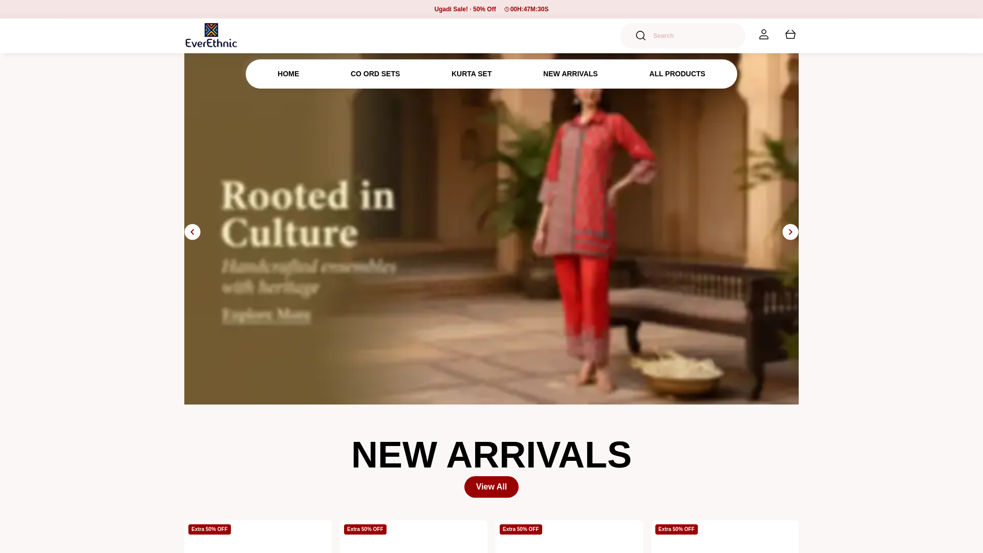 website screenshot of https://everethnic.in/