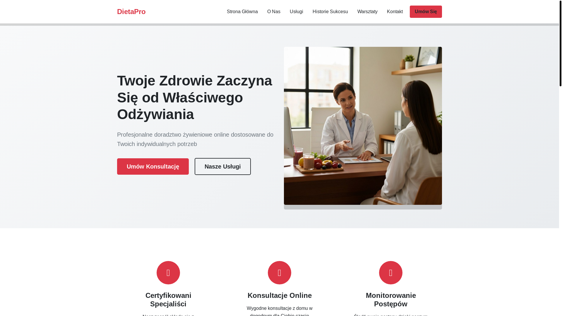 website screenshot of https://dietaprob.info/