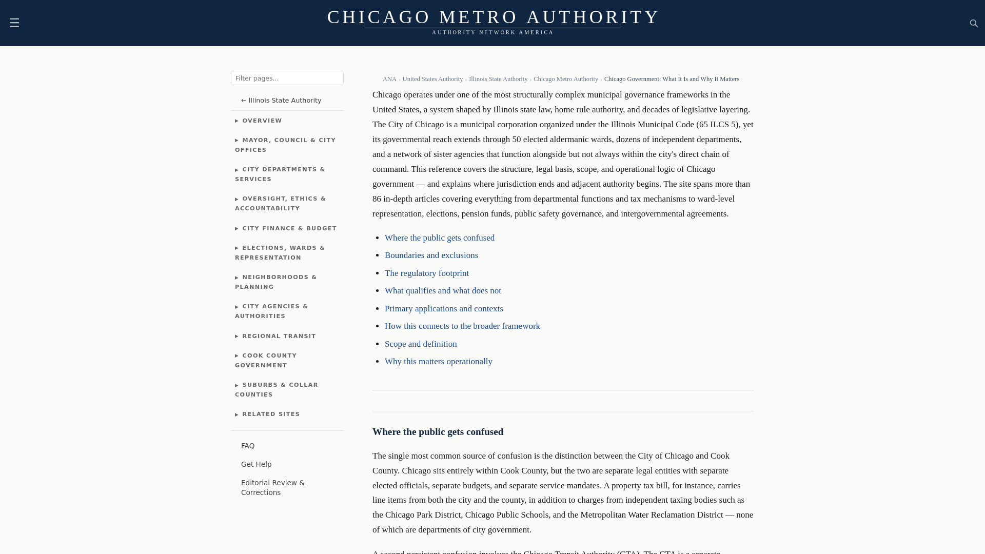 website screenshot of https://chicagometroauthority.com/