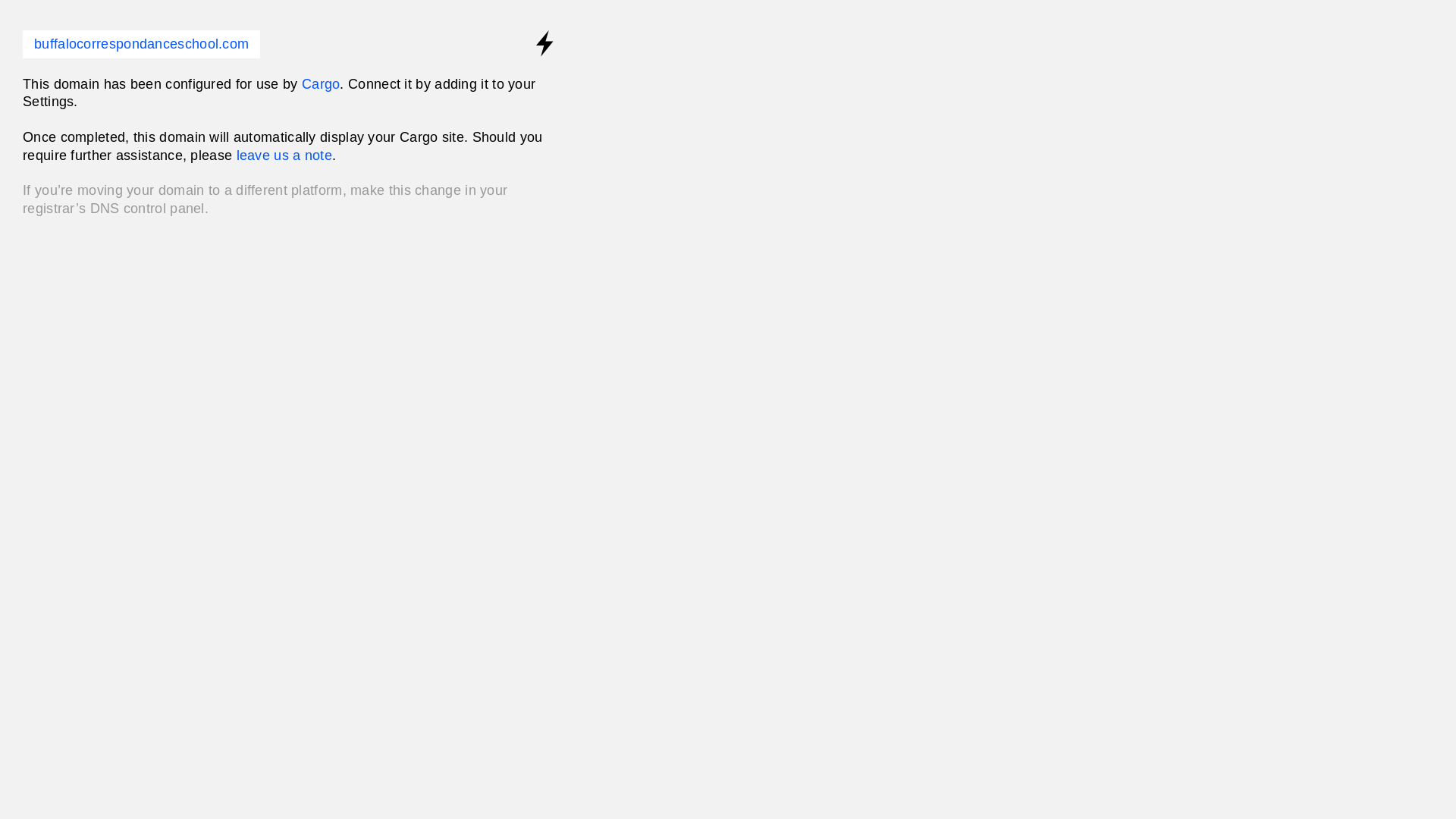 website screenshot of https://buffalocorrespondanceschool.com/