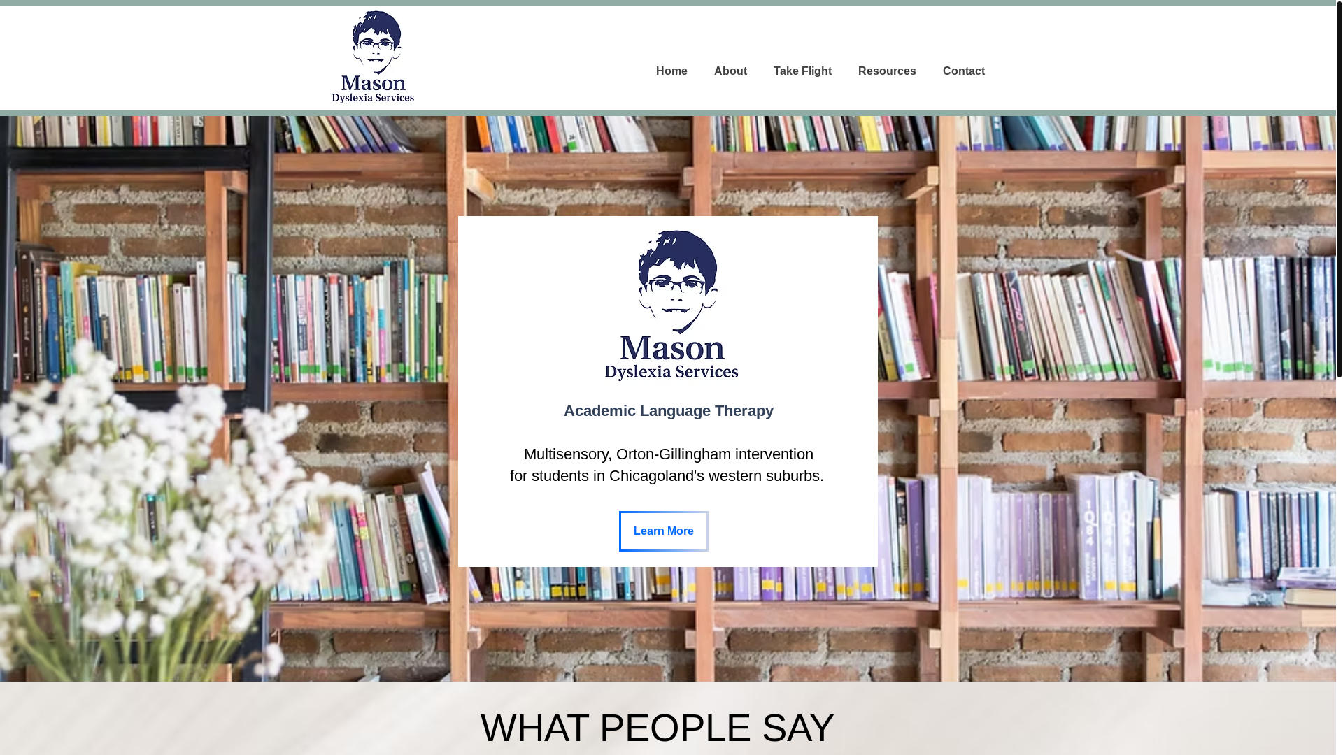 website screenshot of https://masondyslexia.com/