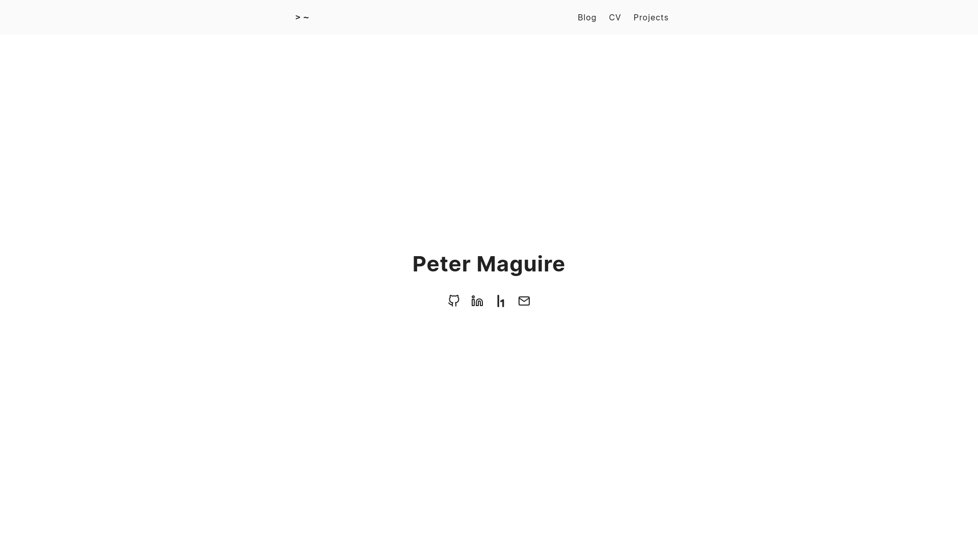website screenshot of https://petermaguire.xyz/
