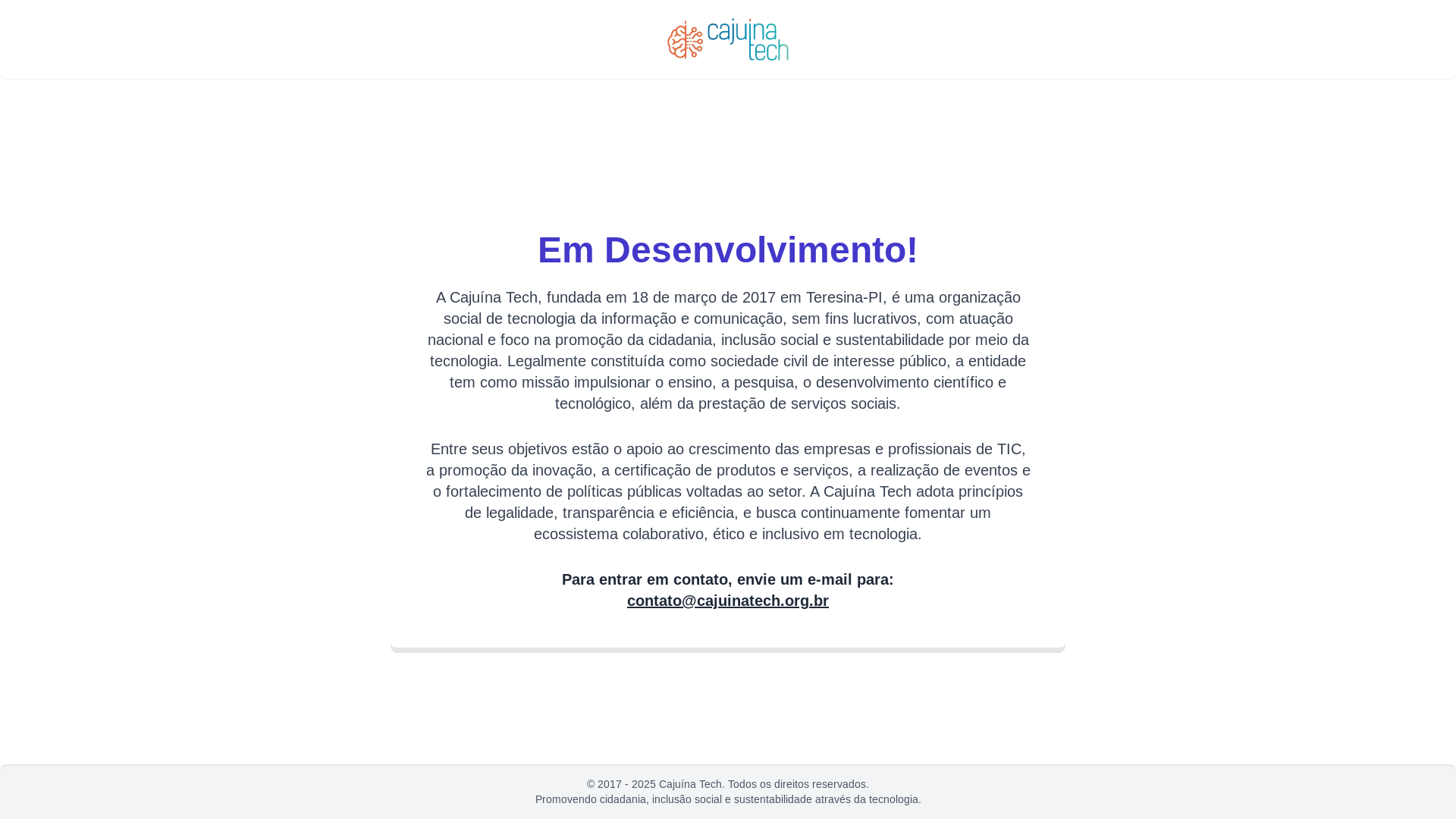 website screenshot of https://cajuina-tech.pages.dev/