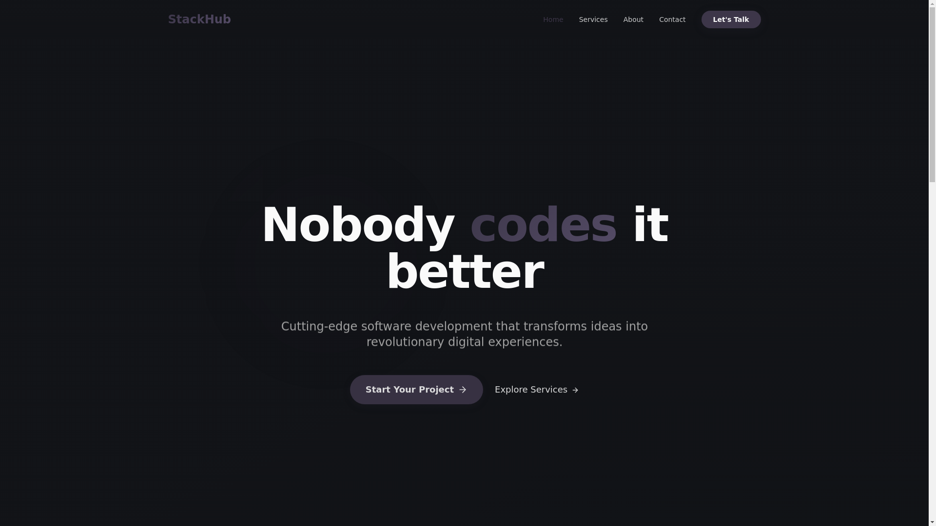 website screenshot of https://stackhub.fun/