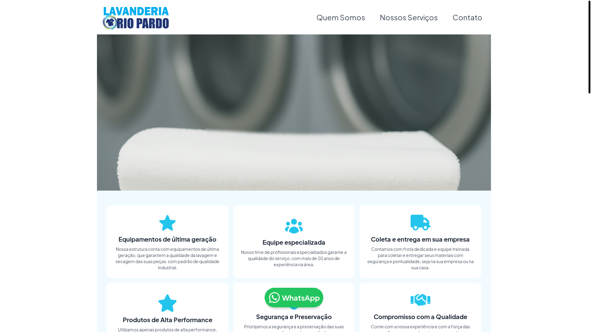 website screenshot of https://lavanderiariopardo.com.br/