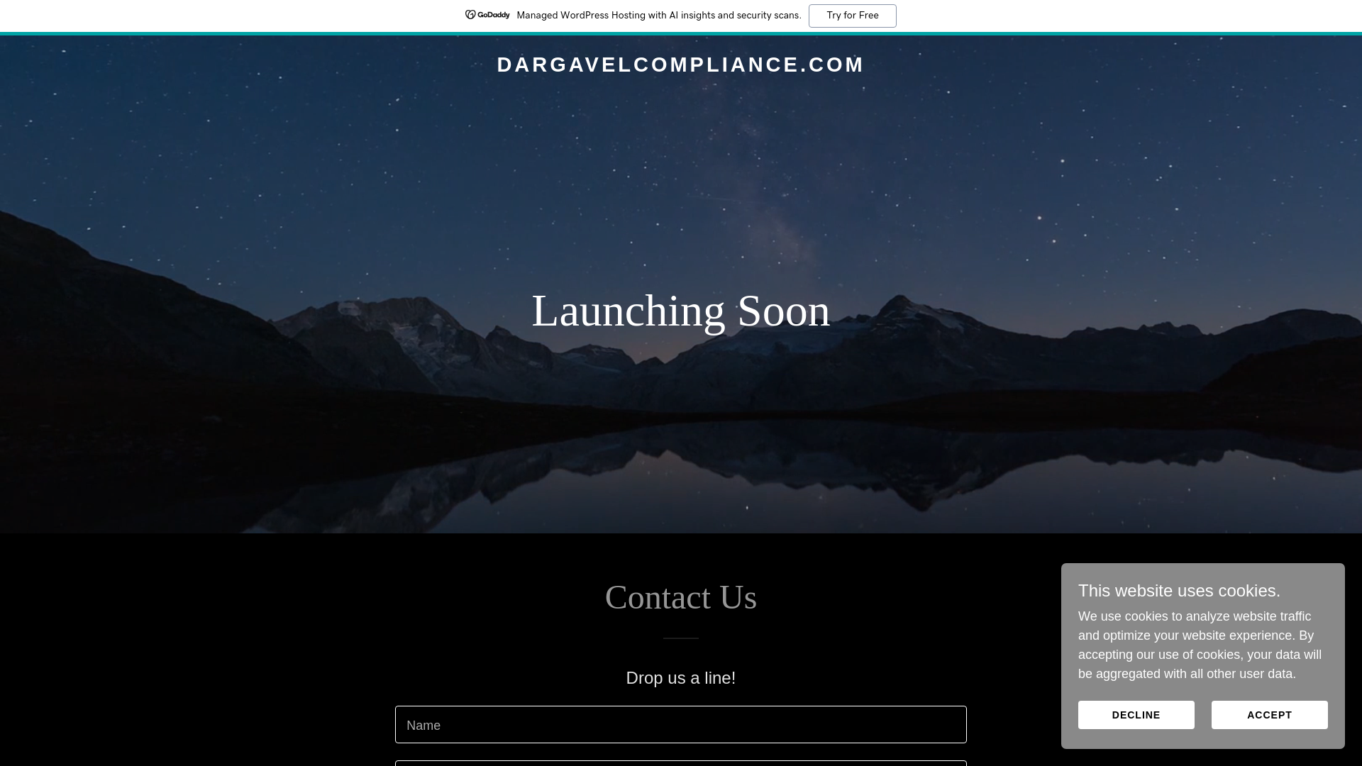 website screenshot of https://dargavelcompliance.com/