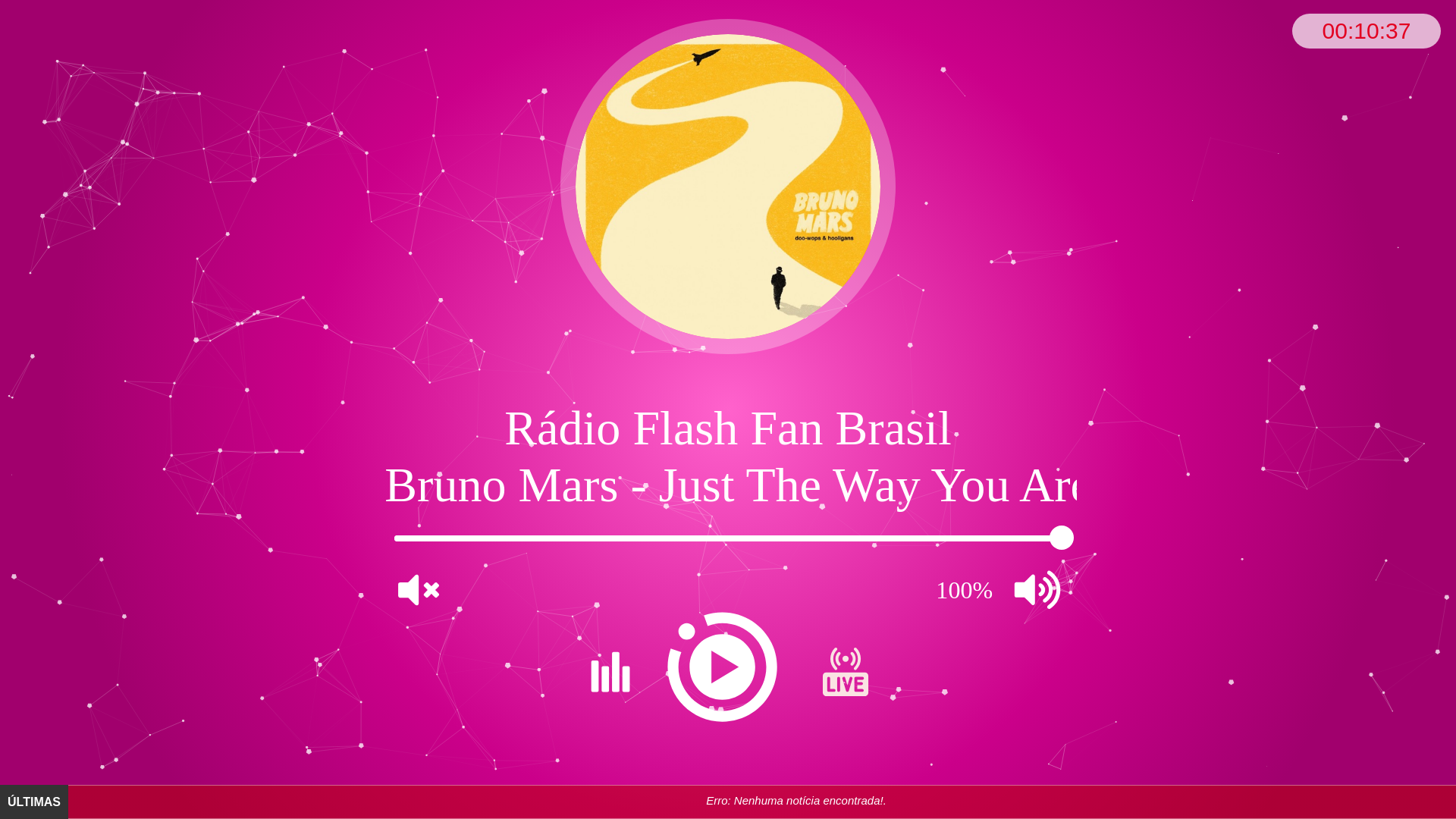website screenshot of https://radioflashfan.com.br/