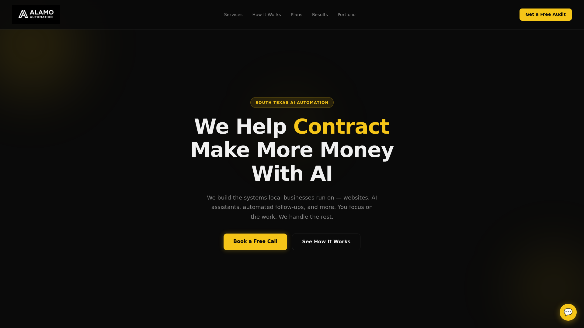 website screenshot of https://alamoautomations.com/