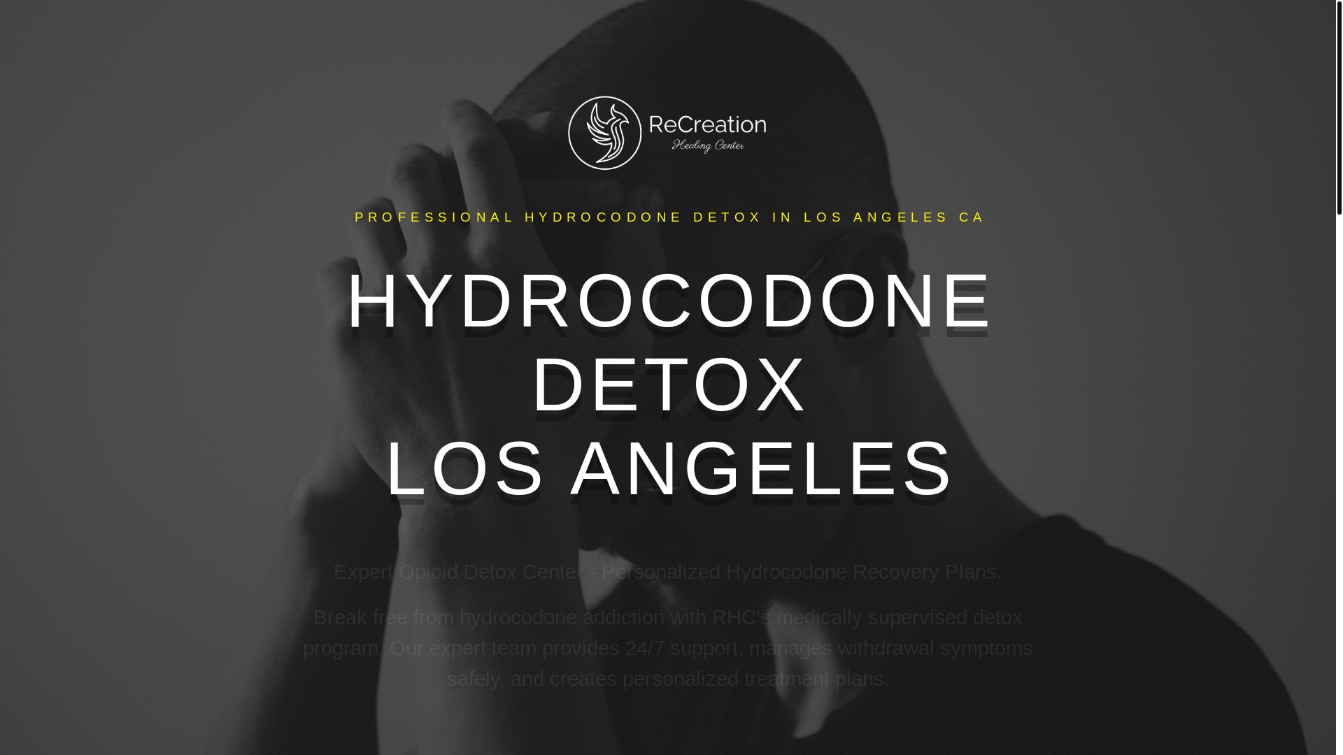 website screenshot of https://hydrocodonedetoxlosangeles.com/
