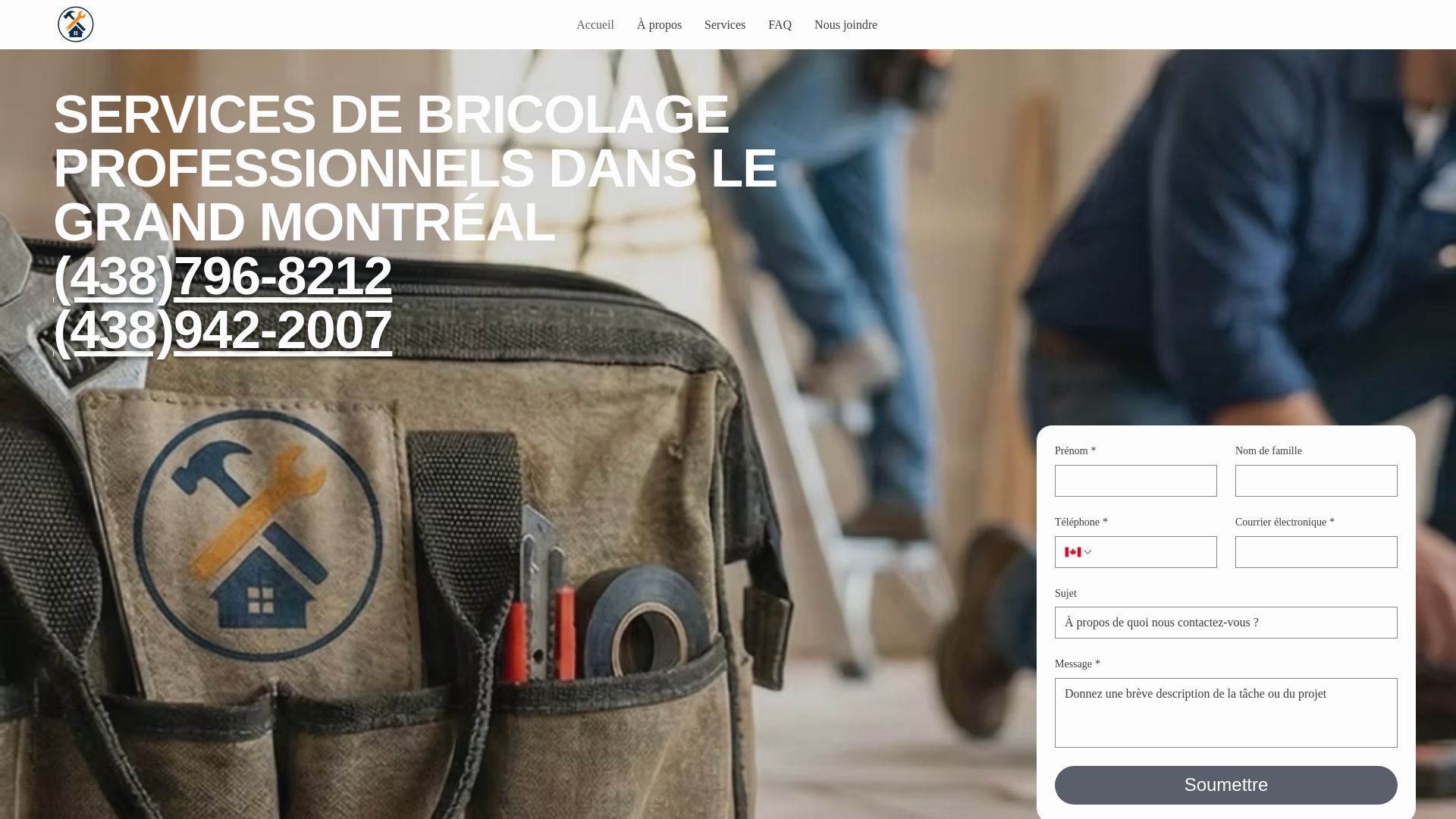 website screenshot of https://bricoservice.ca/