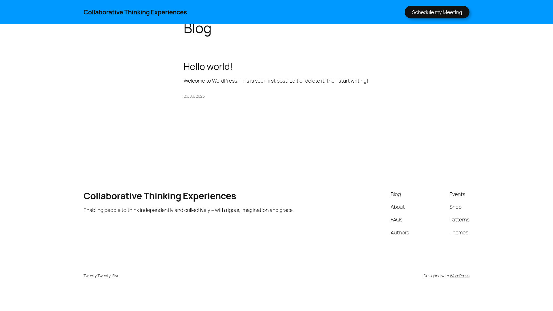 website screenshot of https://collaborativethinking.au/