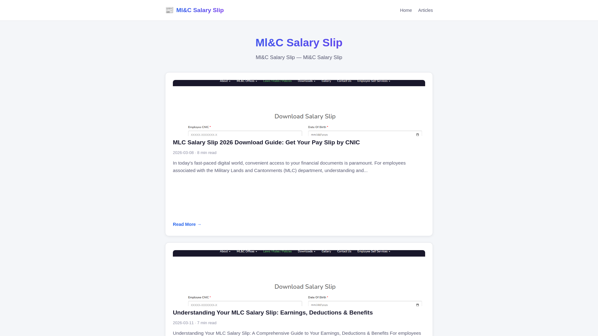 website screenshot of https://mlc-salary-slip.pages.dev/