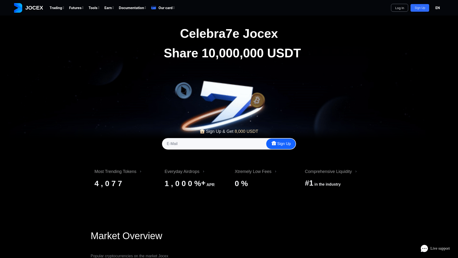website screenshot of https://jocex.com/