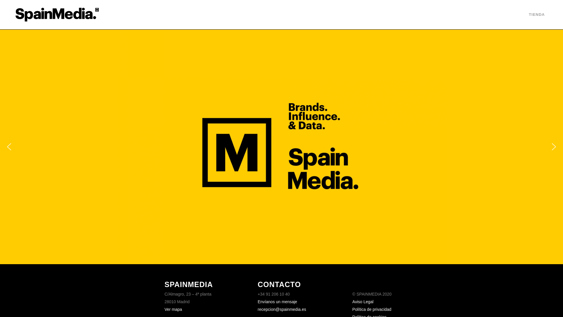 website screenshot of https://spainmedia.es