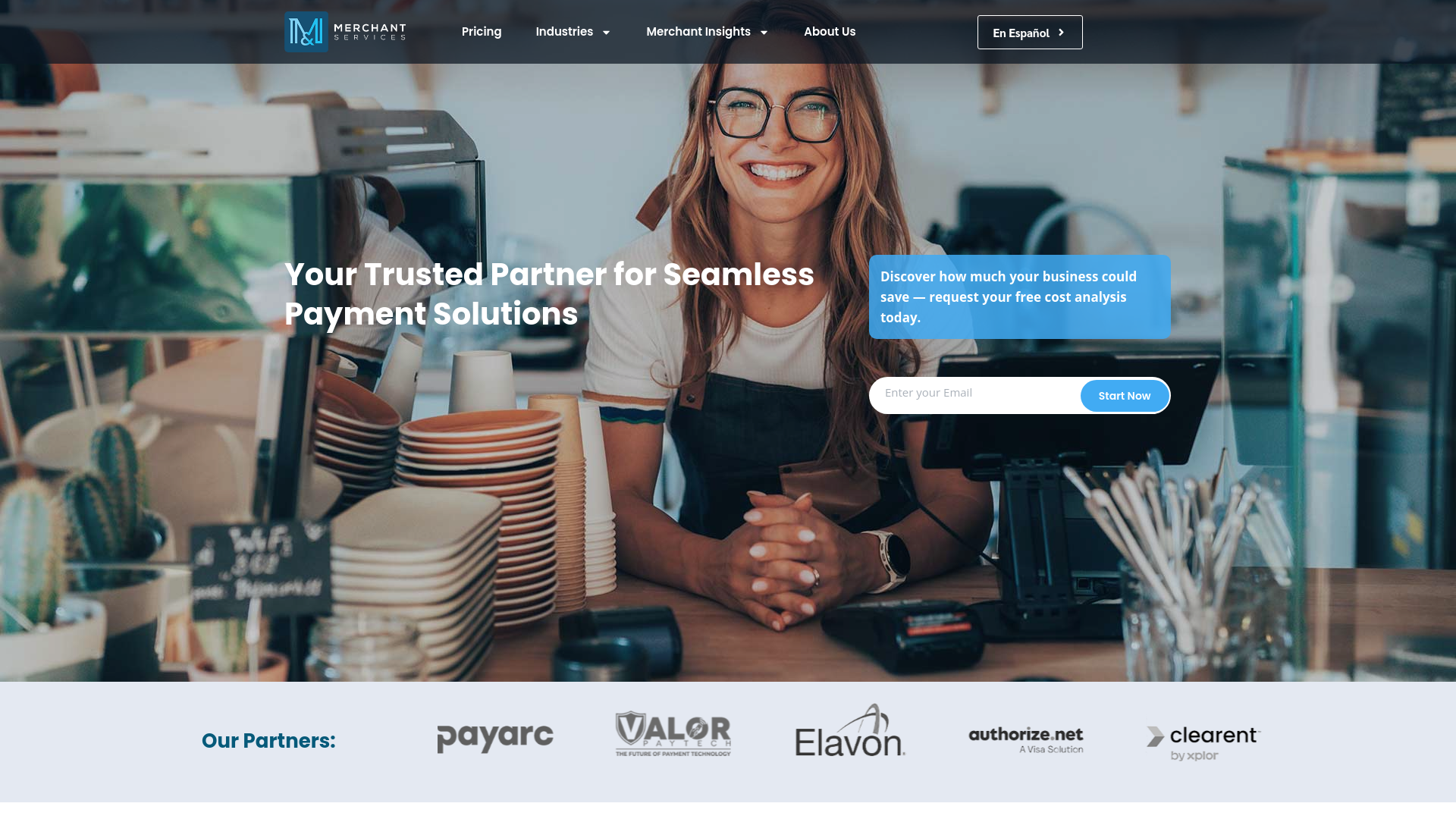 website screenshot of https://incmandmmerchant.com/