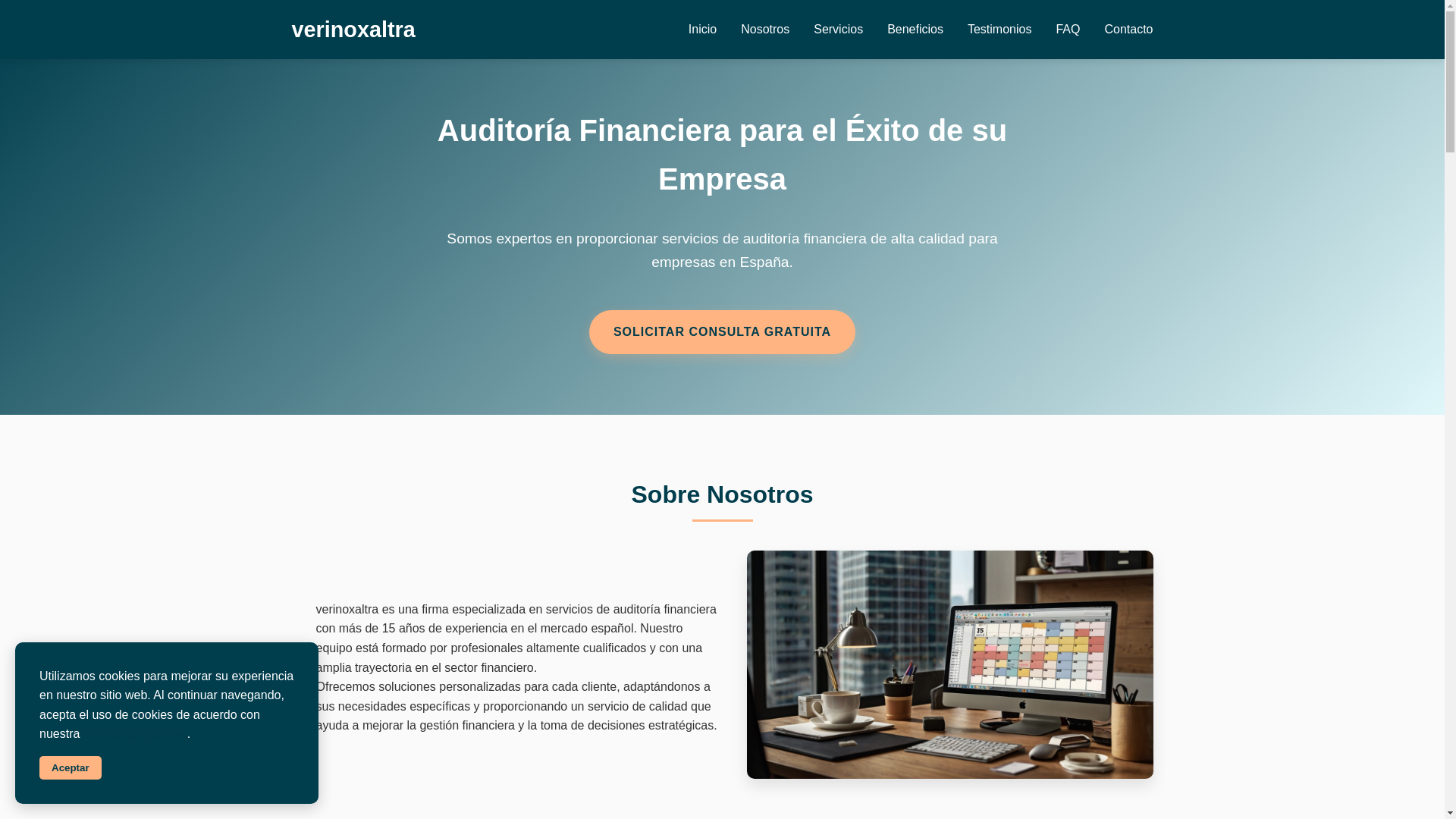 website screenshot of https://verinoxaltra.com/