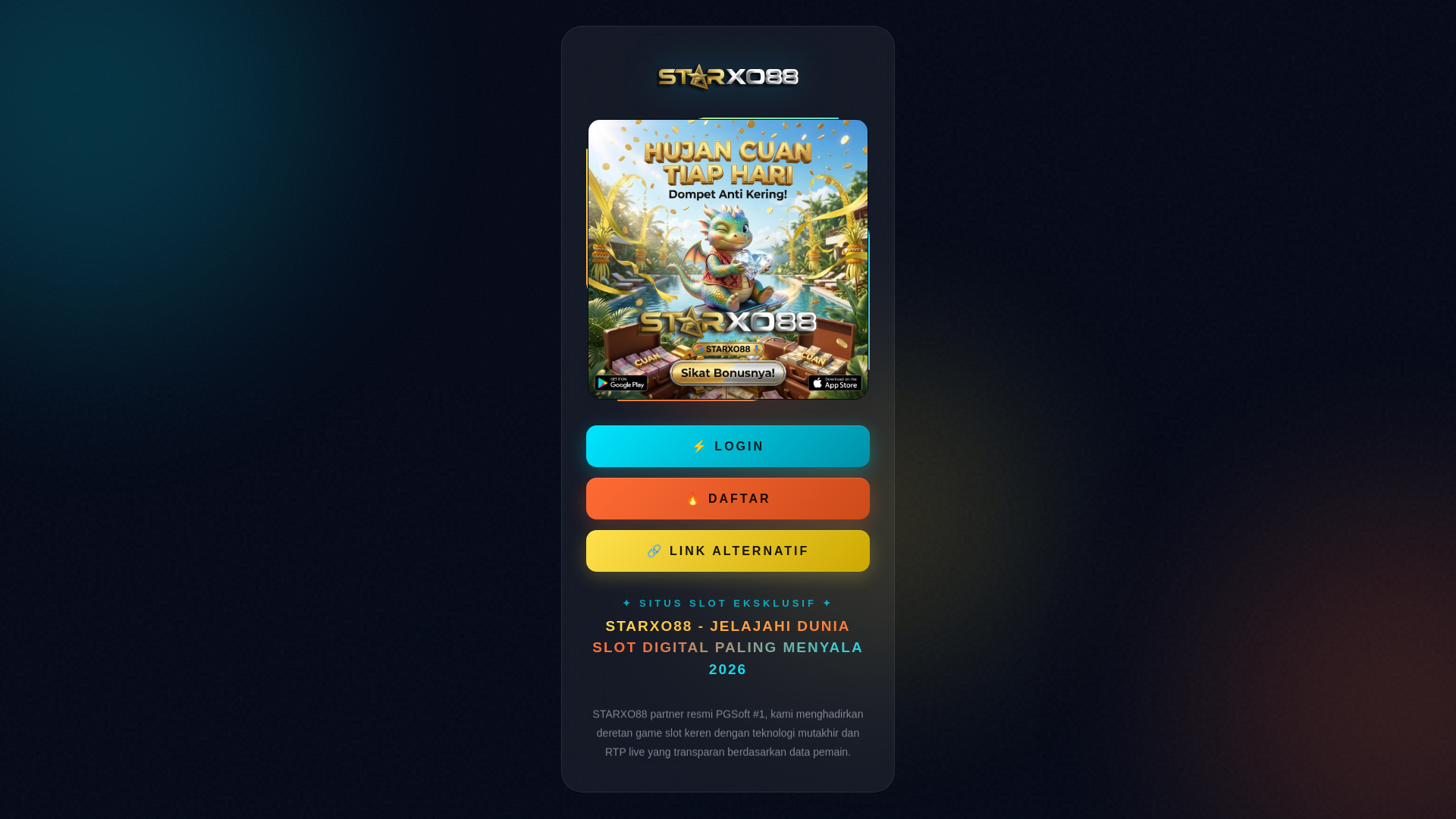 website screenshot of https://slotsstarxo88.pages.dev/