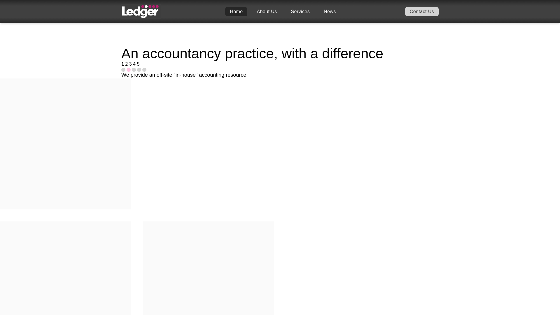 website screenshot of https://ledger.janning.co.uk/