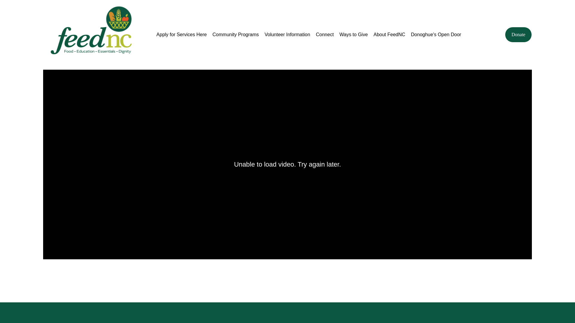 website screenshot of https://feednc.org/