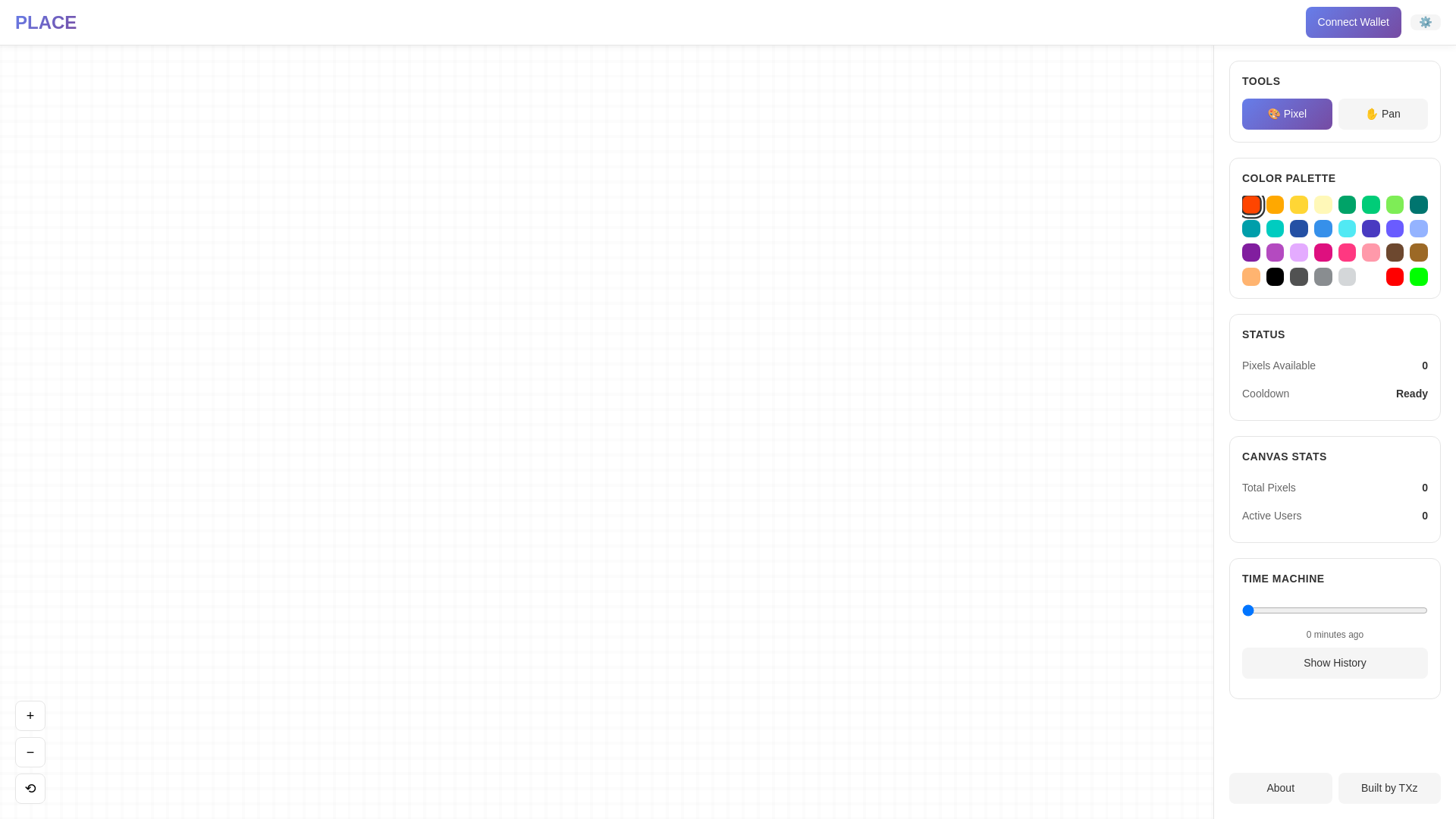 website screenshot of https://art-place.fun/