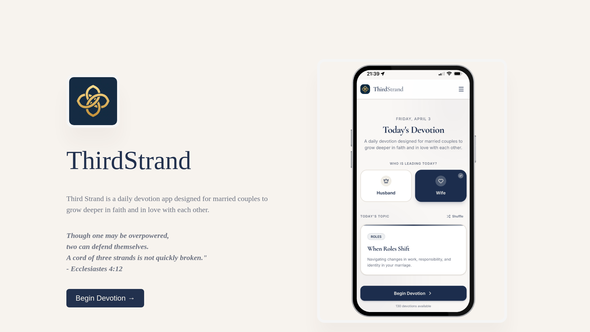 website screenshot of https://thirdstrand.co.uk