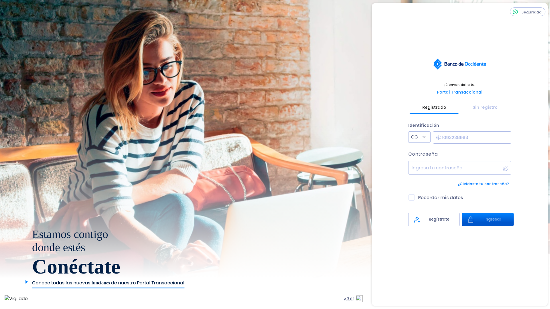 website screenshot of https://occidentebeneficios.site/