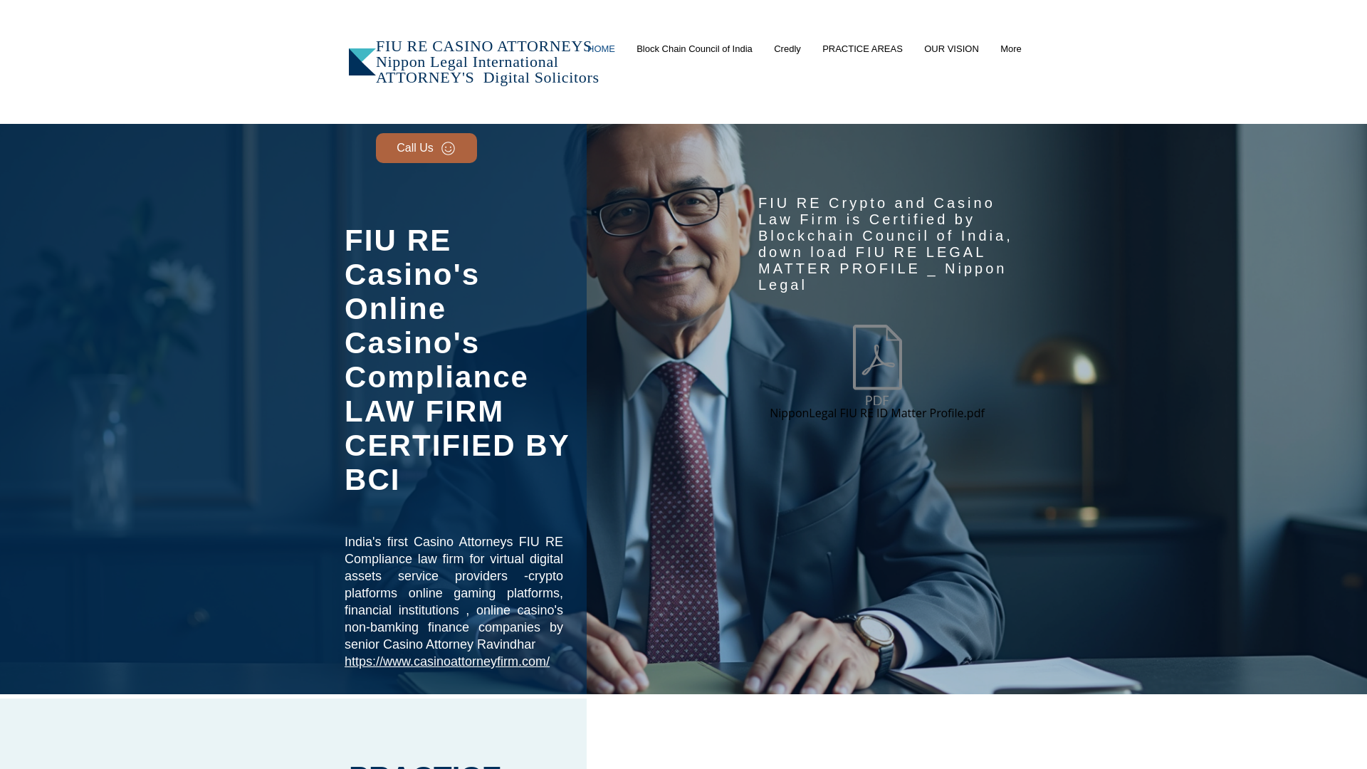 website screenshot of https://casinoattorneyfirm.com/