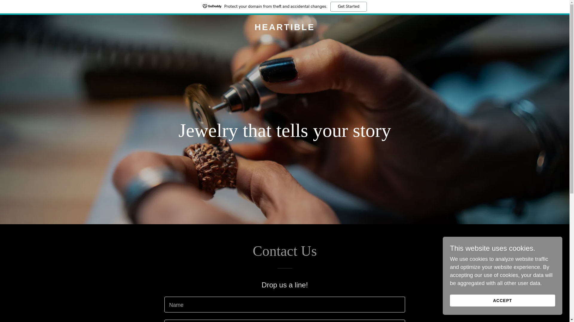 website screenshot of https://heartible.com/