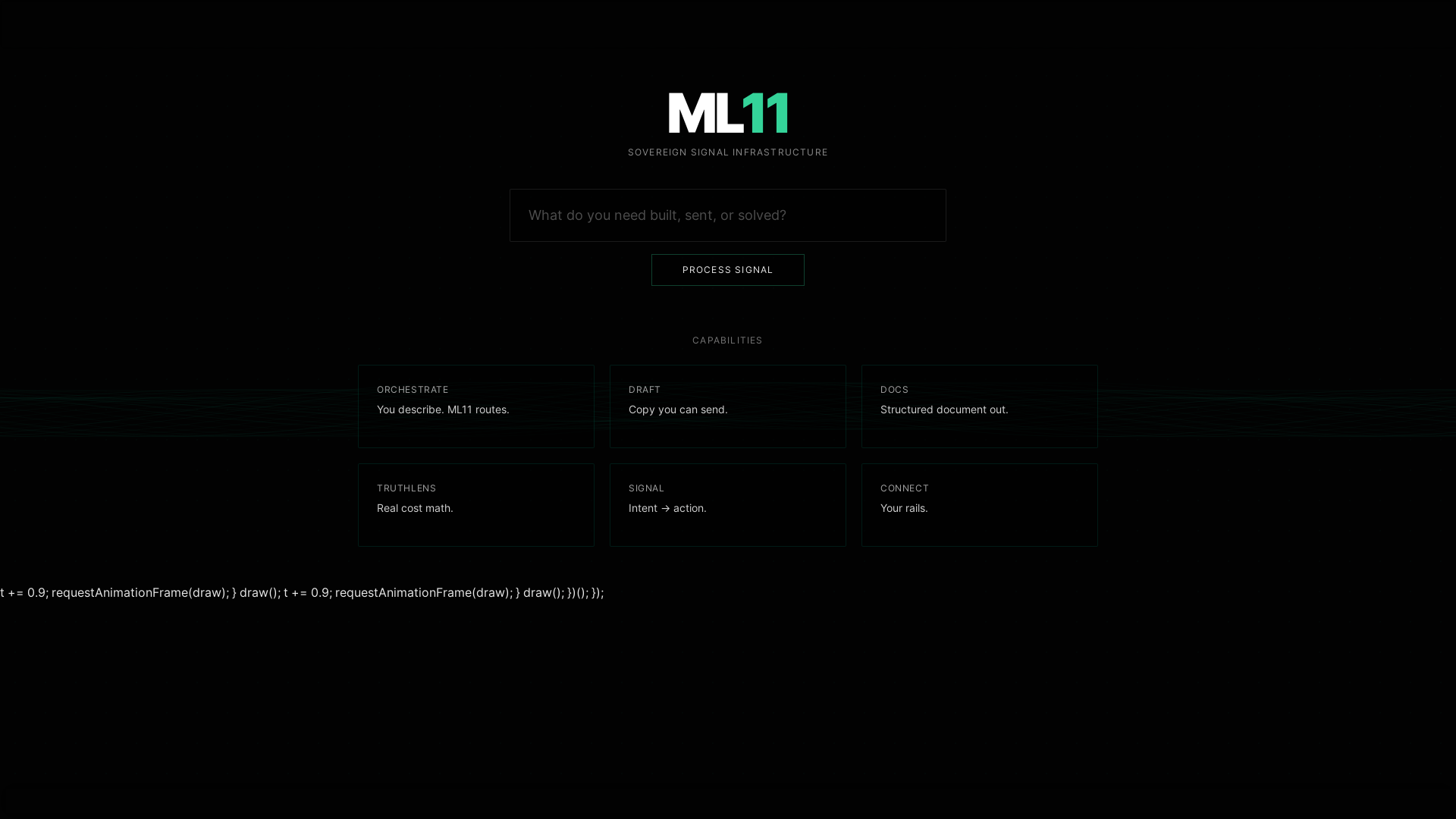 website screenshot of https://morphline11.io/