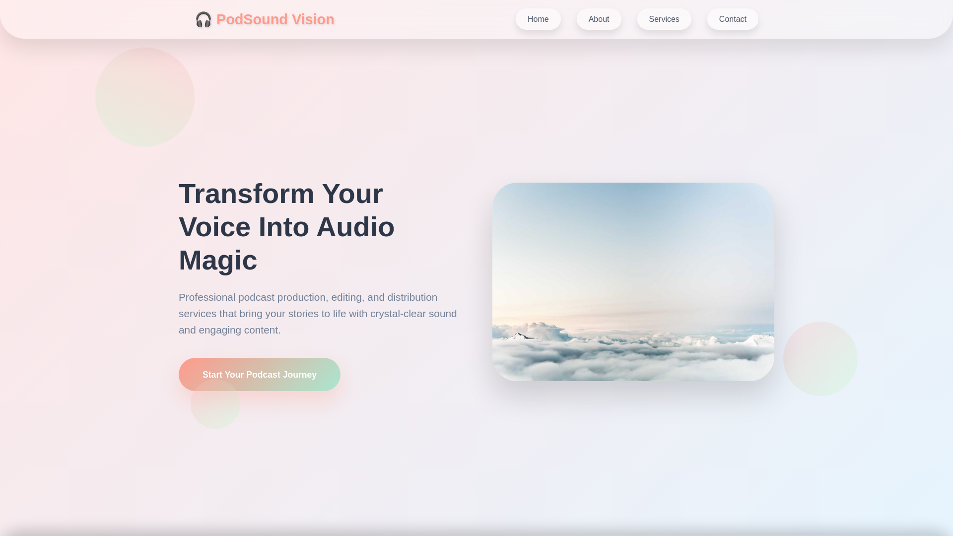 website screenshot of https://podsoundvision.click/