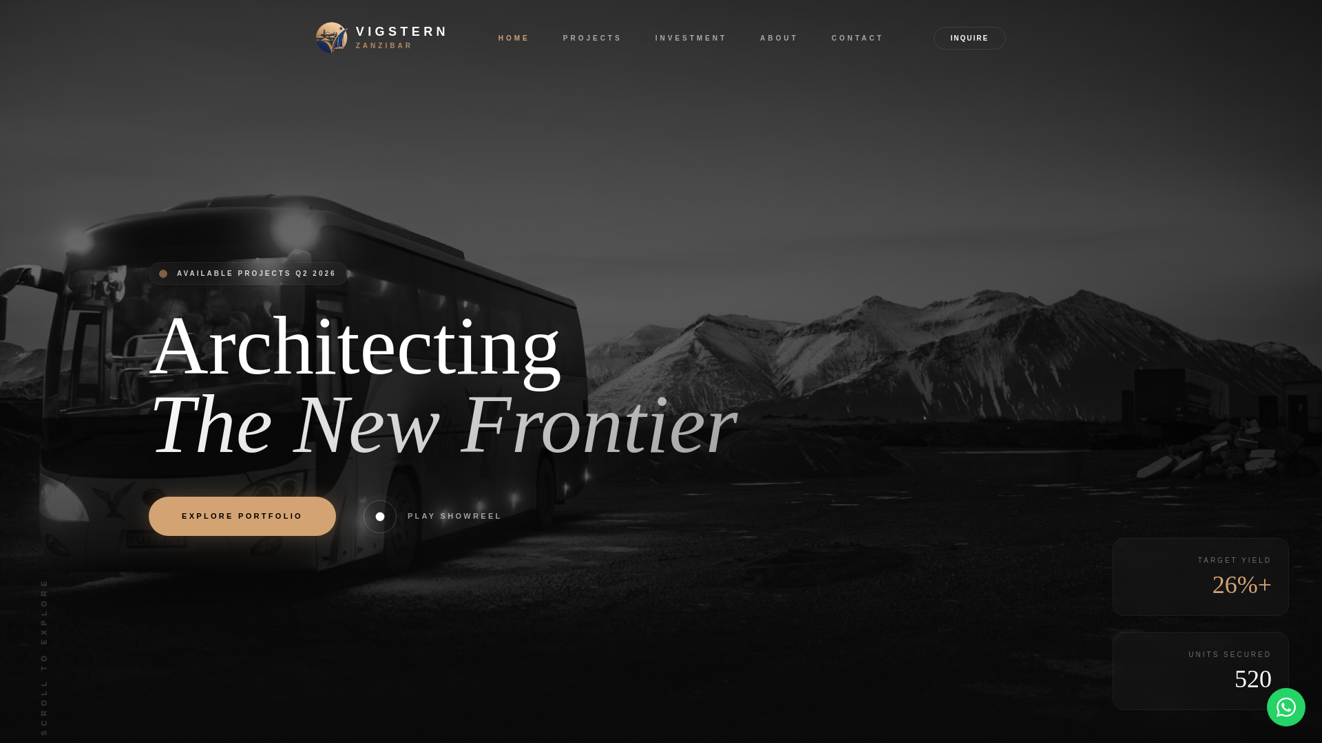 website screenshot of https://vigstern.co.tz