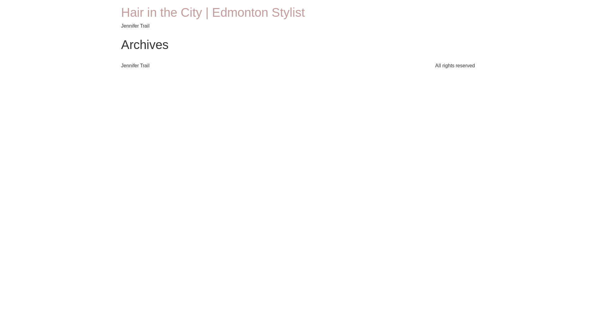 website screenshot of https://hairinthecityyeg.com/