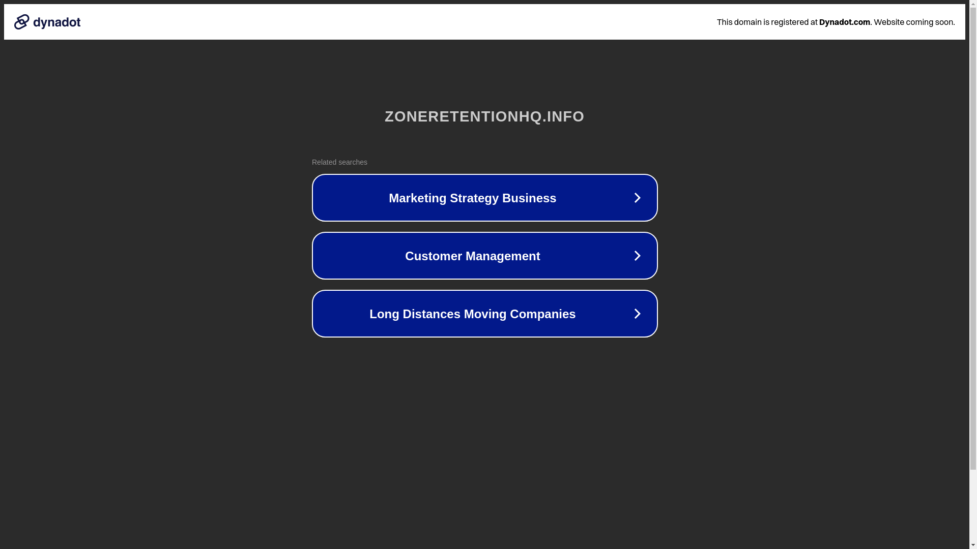 website screenshot of https://zoneretentionhq.info/