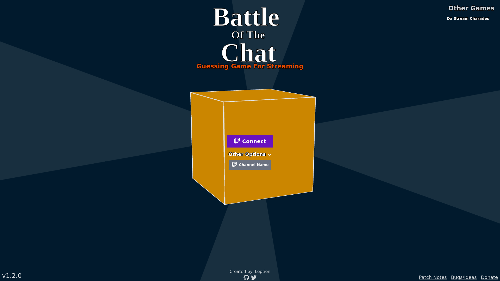 website screenshot of https://battleofthechat.net/