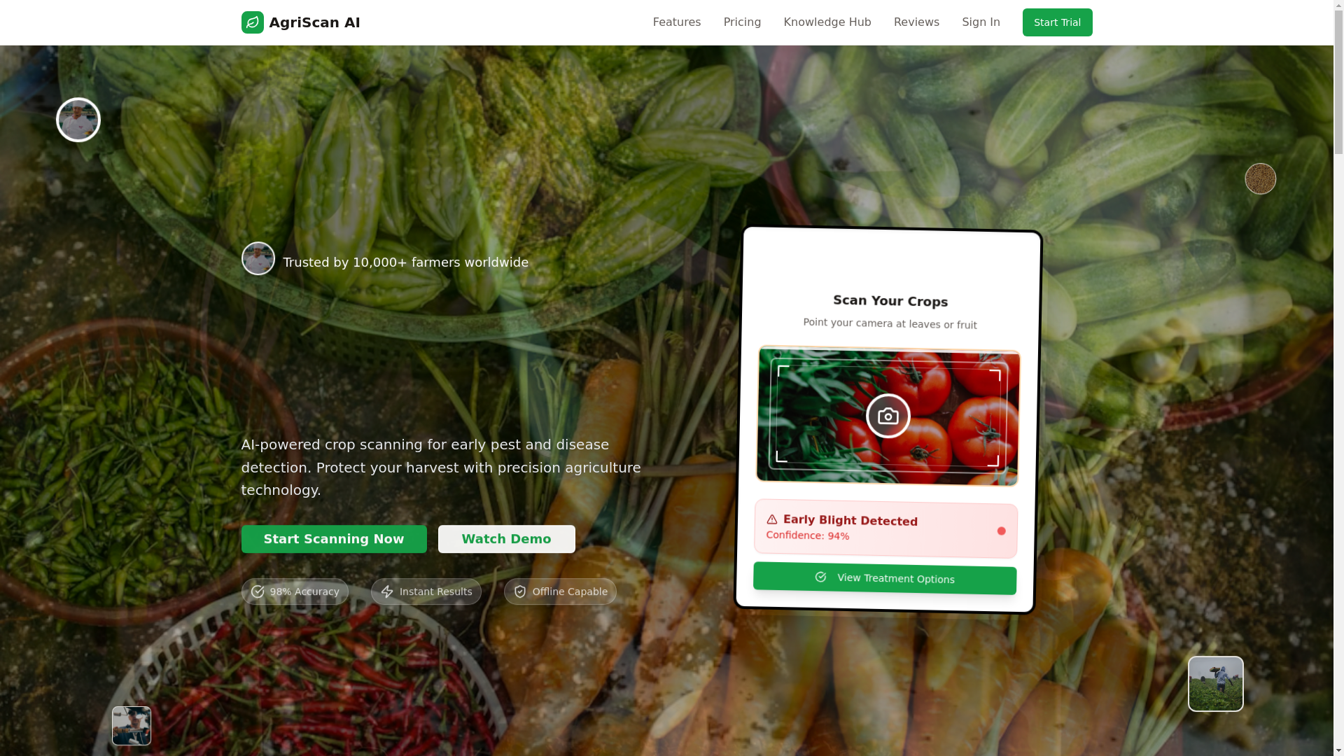 website screenshot of https://crophealthai.co.uk/