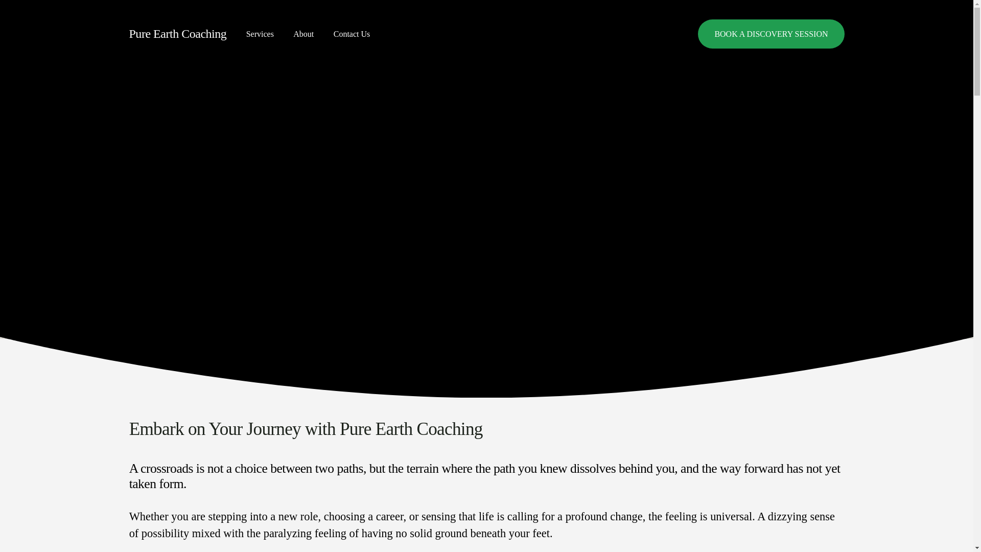 website screenshot of https://pureearthcoaching.com/
