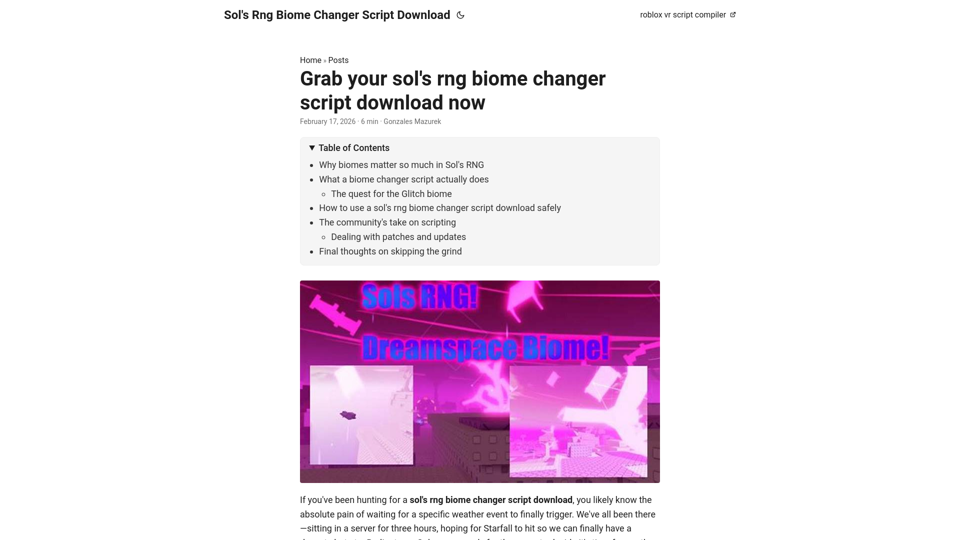 website screenshot of https://sols-rng-biome-changer-script-download.pages.dev/