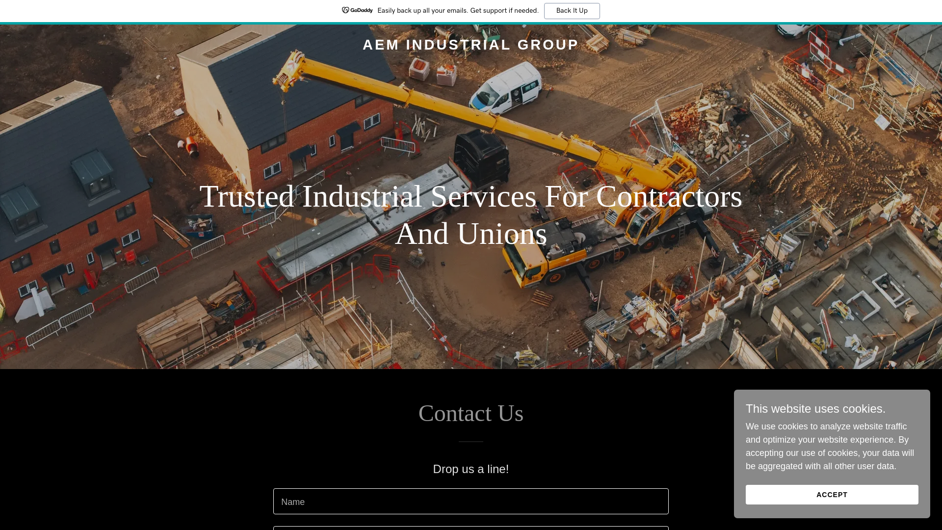 website screenshot of https://aemindustrialgroup.com/