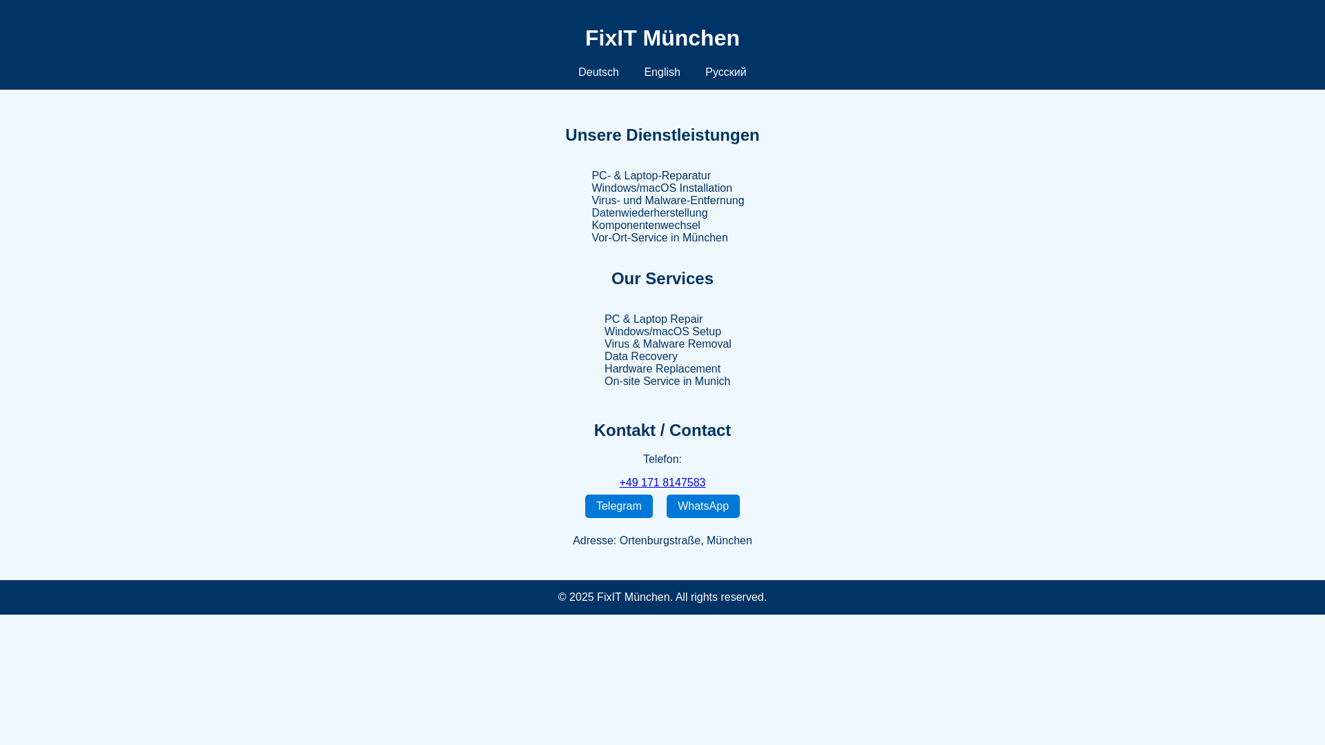 website screenshot of https://fixit-munchen.com/
