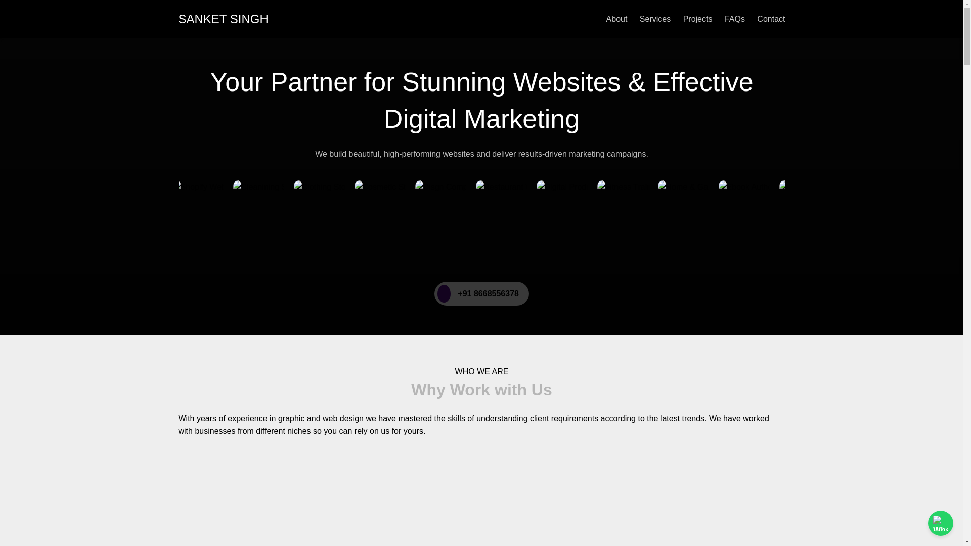 website screenshot of https://sanketbarot.pages.dev/