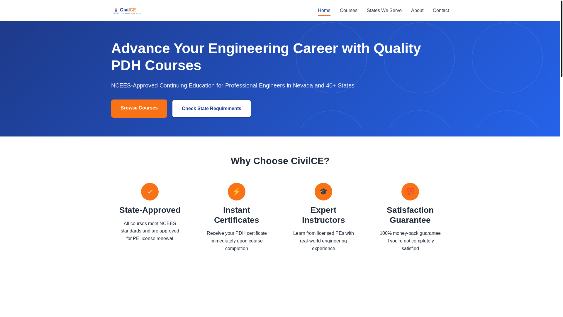 website screenshot of https://civilce-website.pages.dev/