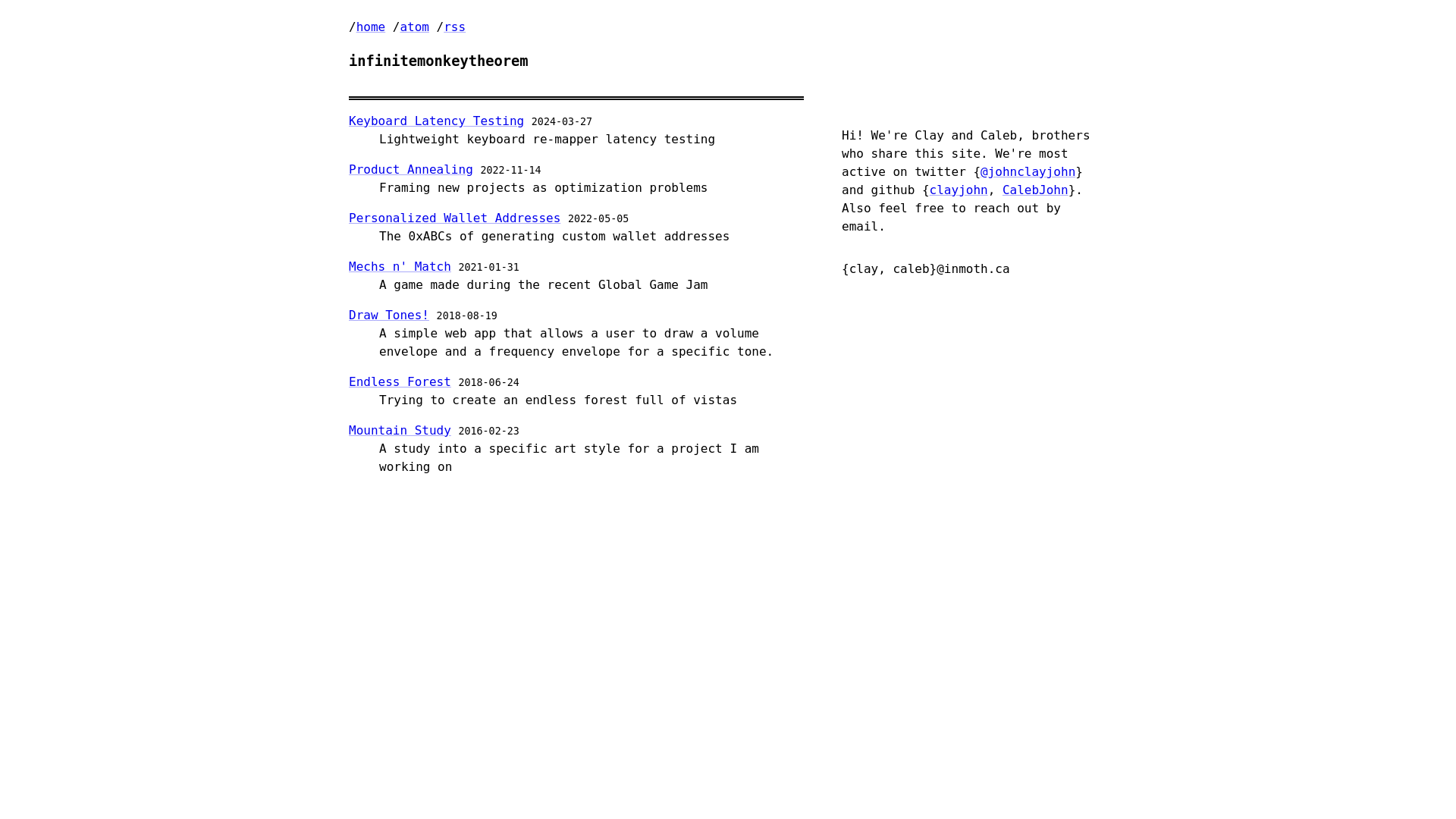 website screenshot of https://www.inmoth.ca/